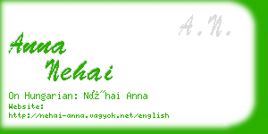 anna nehai business card